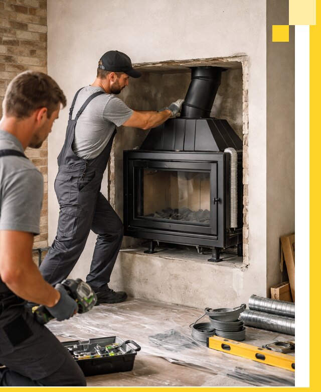 Установка каминных топок в Новосибирске: монтаж, подключение