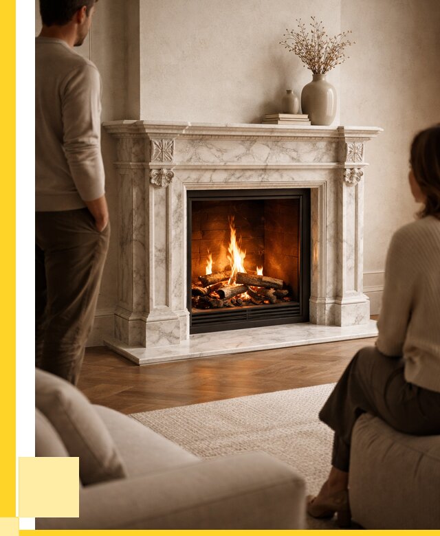 Мраморные камины под ключ в Новосибирске от 254150 р. | ЭриданНвс