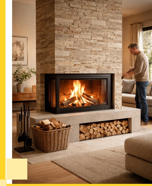 Дровяной камин под ключ в Новосибирске от 203320 р. | ЭриданНвс