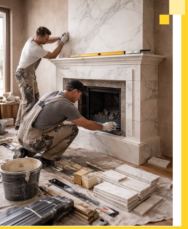 Отделка каминов в Новосибирске качественные облицовочные работы