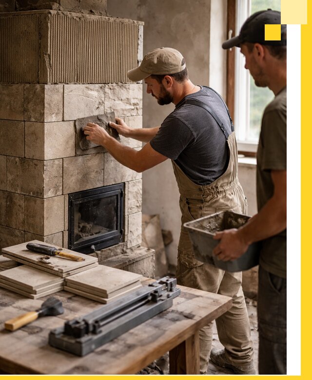 Профессиональная облицовка печей в Новосибирске: керамика и камень