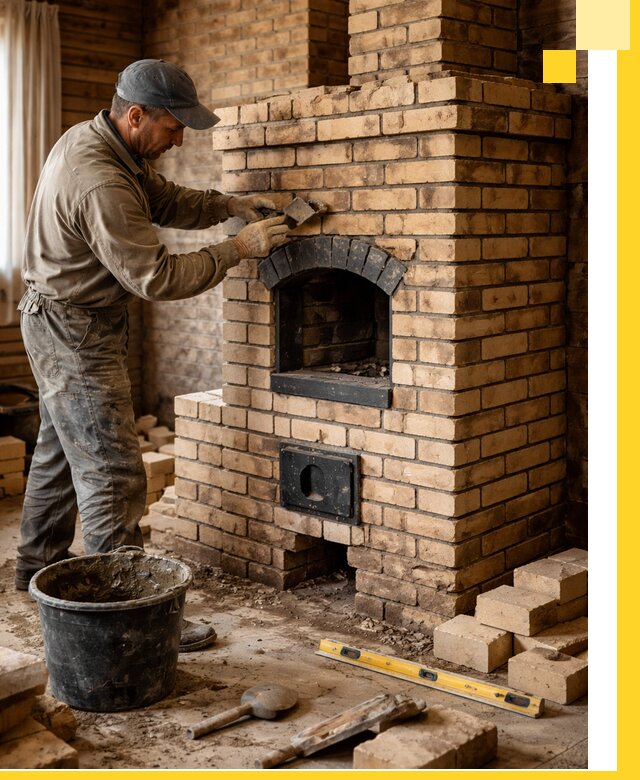 Кирпичные печи под ключ в Новосибирске: проектирование и кладка