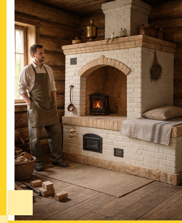 Русские печи с лежанкой под ключ в Новосибирске от 152490 р. ЭриданНвс