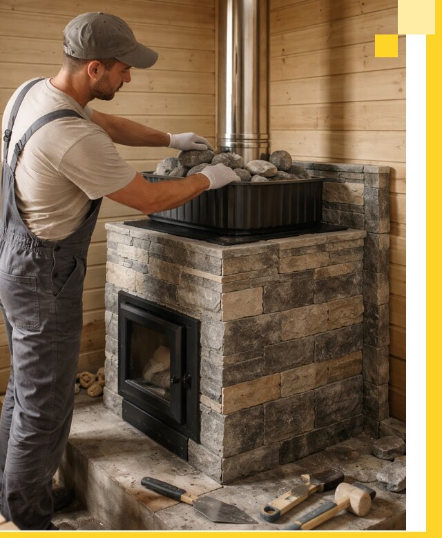 Печи для парной в Новосибирске, производство, монтаж и обслуживание