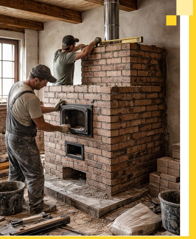 Печи для загородного дома под ключ в Новосибирске — монтаж и сервис