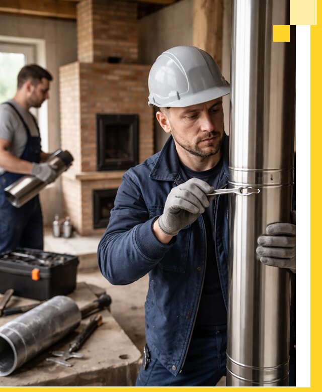 Профессиональный монтаж дымоходов для печей в Новосибирске