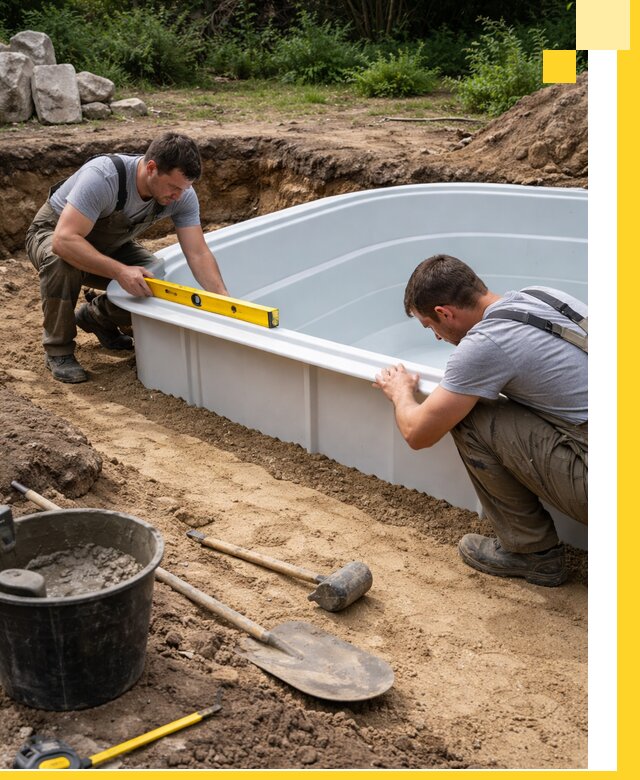 Производство и установка пластиковых бассейнов в Новосибирске под ключ