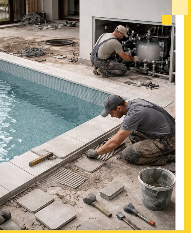 Строительство и монтаж бассейнов в коттедже в Новосибирске