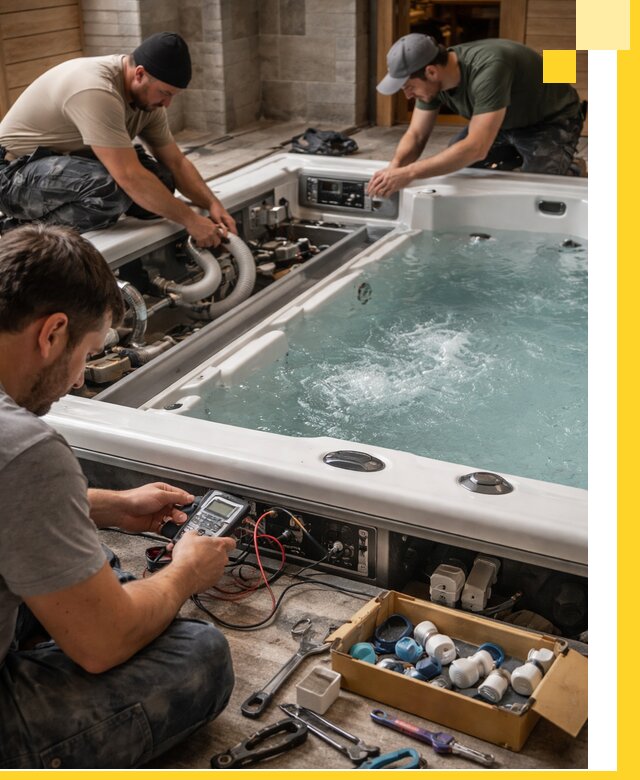 Гидромассажные бассейны под ключ в Новосибирске, дизайн и монтаж