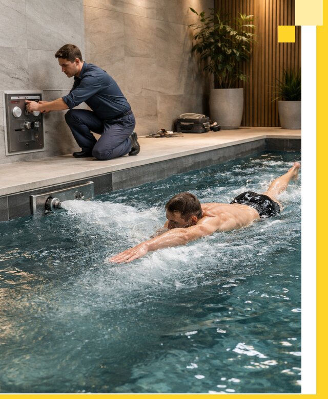 Проектирование и монтаж бассейнов с противотоком в Новосибирске