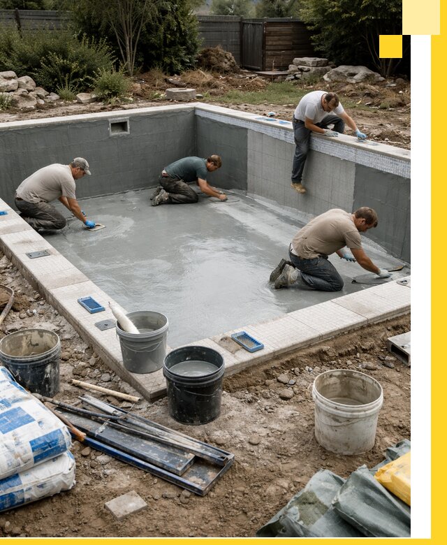 Изготовление и монтаж чаши бассейна под ключ в Новосибирске