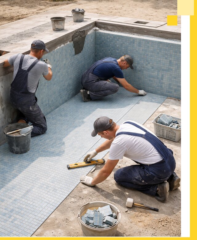 Укладка и установка плитки для бассейнов под ключ в Новосибирске