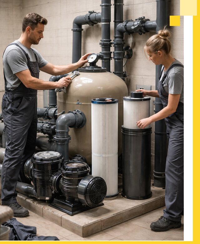 Фильтры и системы фильтрации для бассейнов в Новосибирске