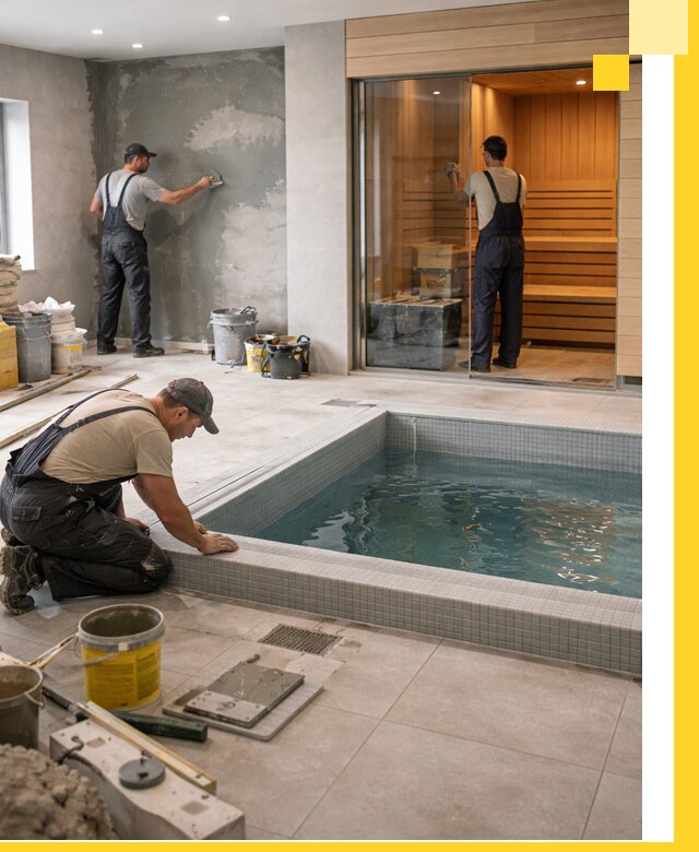 Проектирование и строительство сауны с бассейном в Новосибирске