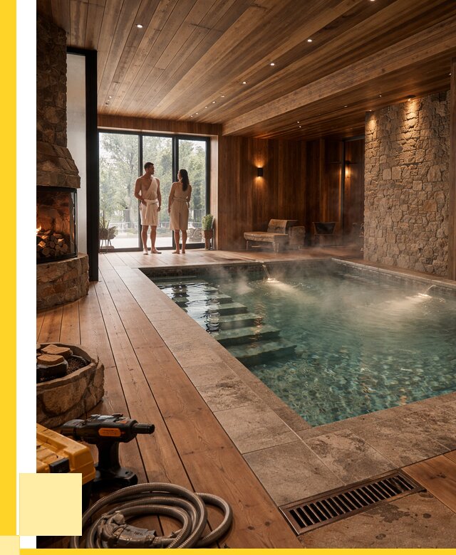 Проекты бань с бассейном под ключ в Новосибирске от 76245 р., ЭриданНвс