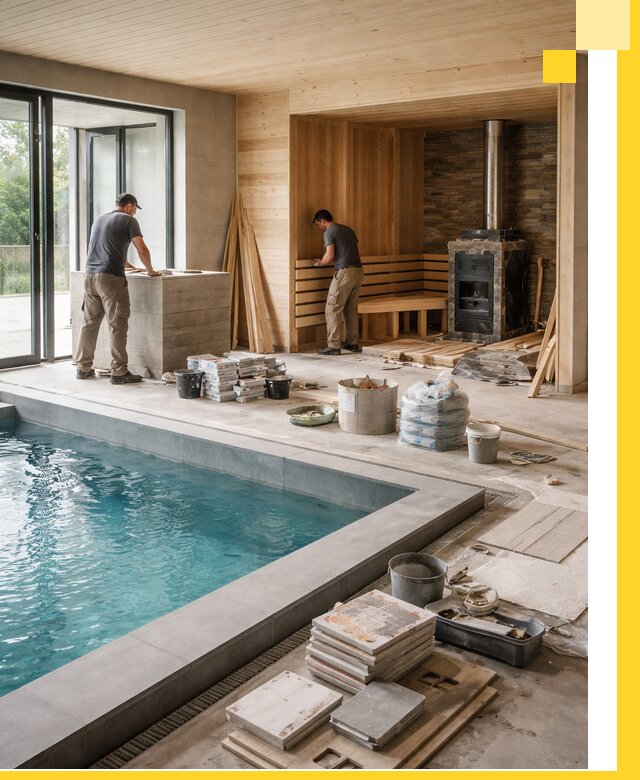 Проектирование и строительство бань с бассейном в Новосибирске