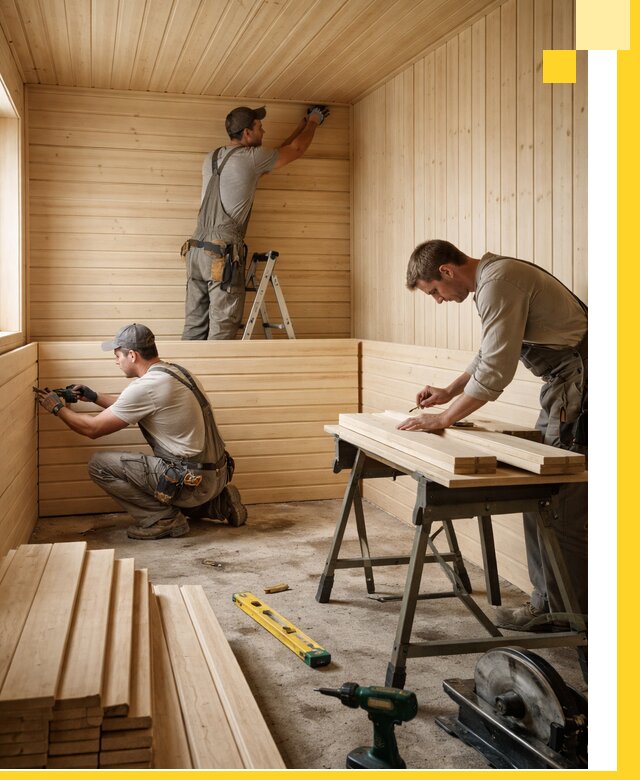 Обшивка саун в Новосибирске из натуральной древесины под ключ