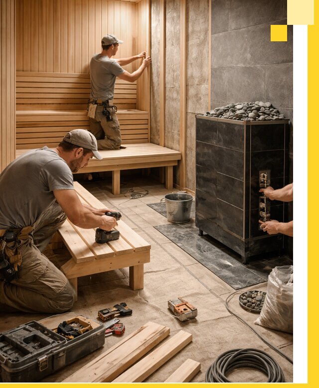 Дизайн и строительство интерьерных саун под ключ в Новосибирске