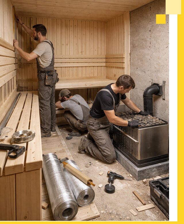 Индивидуальные сауны на заказ в Новосибирске под ключ, проект и монтаж