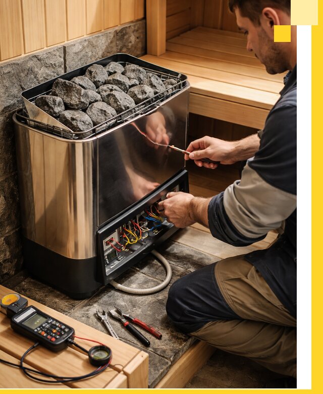 Продажа и установка электрокаменок для саун в Новосибирске