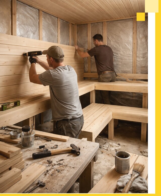 Профессиональная отделка бань и саун под ключ в Новосибирске