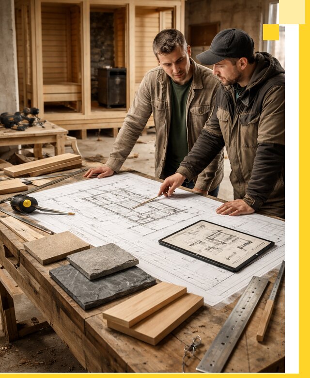 Проекты бань под ключ и планы строительства в Новосибирске