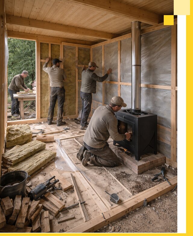 Профессиональный монтаж бань под ключ в Новосибирске для дома