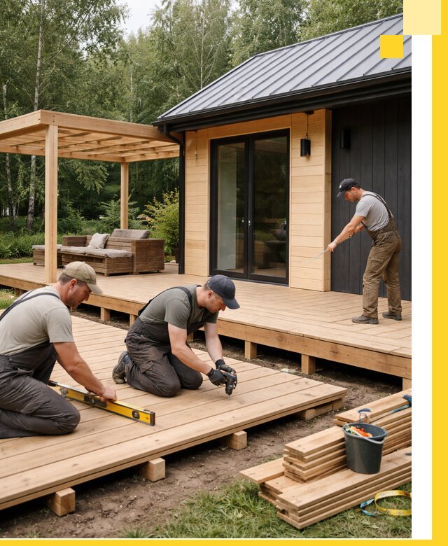 Строительство бань с террасой и бассейном под ключ в Новосибирске