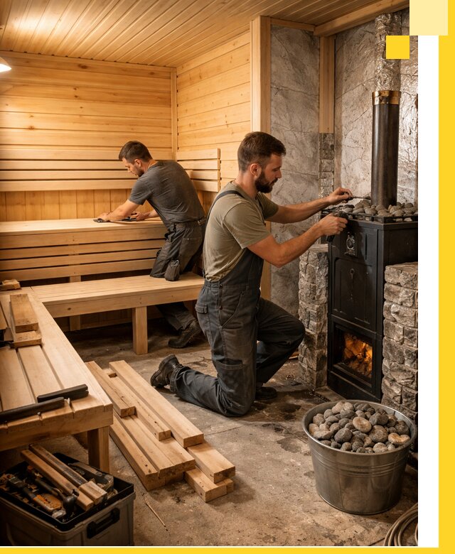 Дизайн и строительство интерьеров бань под ключ в Новосибирске