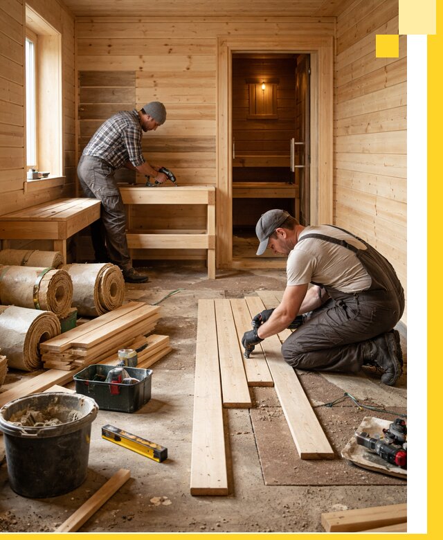 Индивидуальный проект бани с комнатой отдыха под ключ в Новосибирске