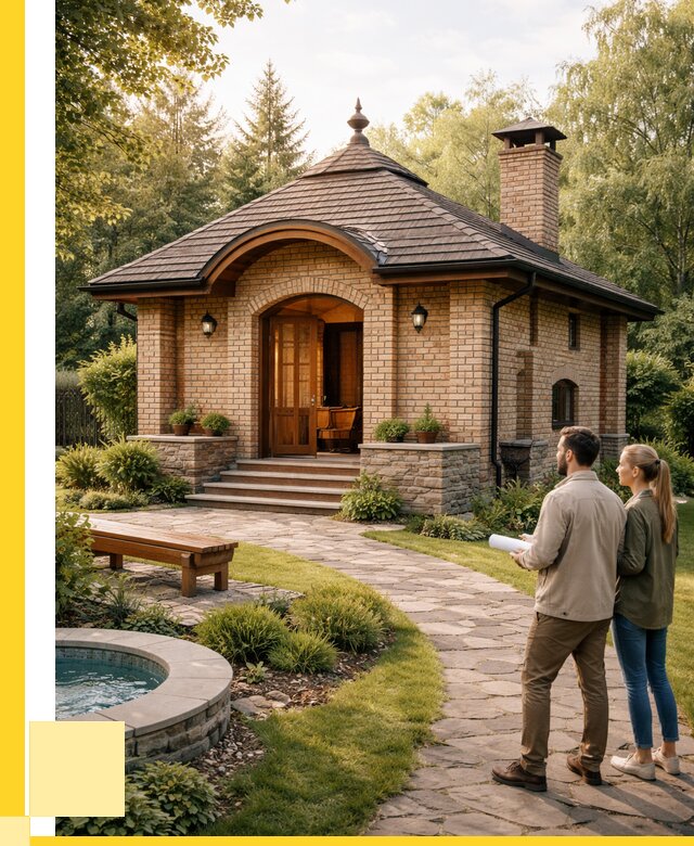 Проект кирпичной бани в Новосибирске от 30498 р. | ЭриданНвс