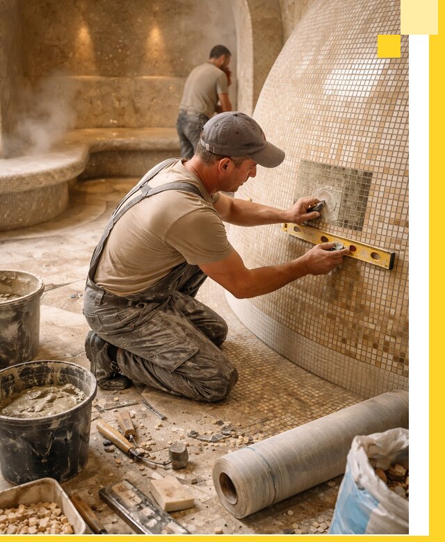 Хамам под ключ в Новосибирске: проектирование, строительство, отделка