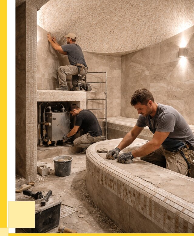 Монтаж хамамов под ключ в Новосибирске от 254150 р. ЭриданНвс