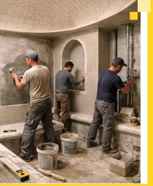 Профессиональный монтаж хамамов под ключ в Новосибирске с гарантией