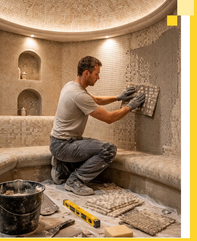 Устройство и монтаж домашнего хамама под ключ в Новосибирске