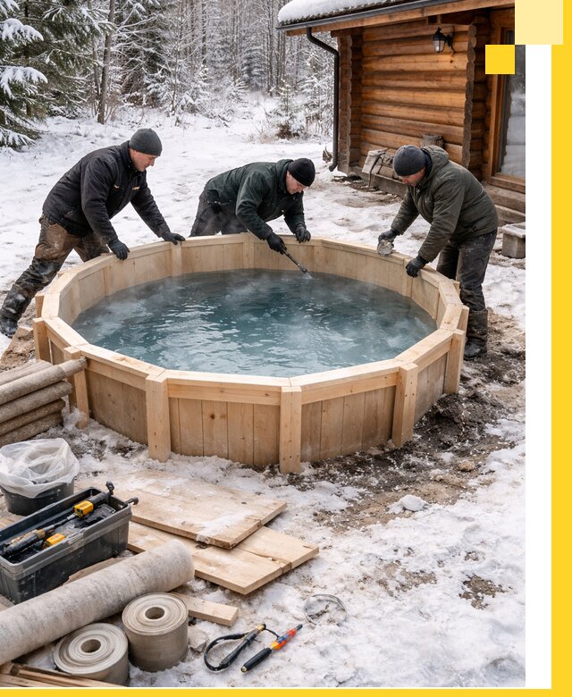 Изготовление и установка ледяных купелей под ключ в Новосибирске